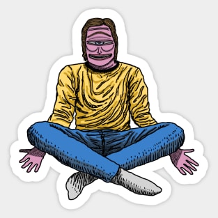 Floating Pink Man Sticker